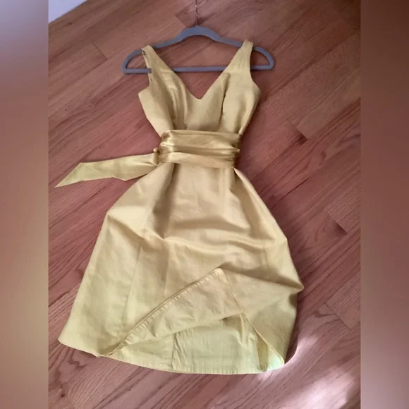 JCREW Canary Yellow A-Line Dress - Picture 6 of 16